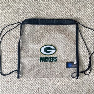 Green Bay Packers Clear Drawstring Bag